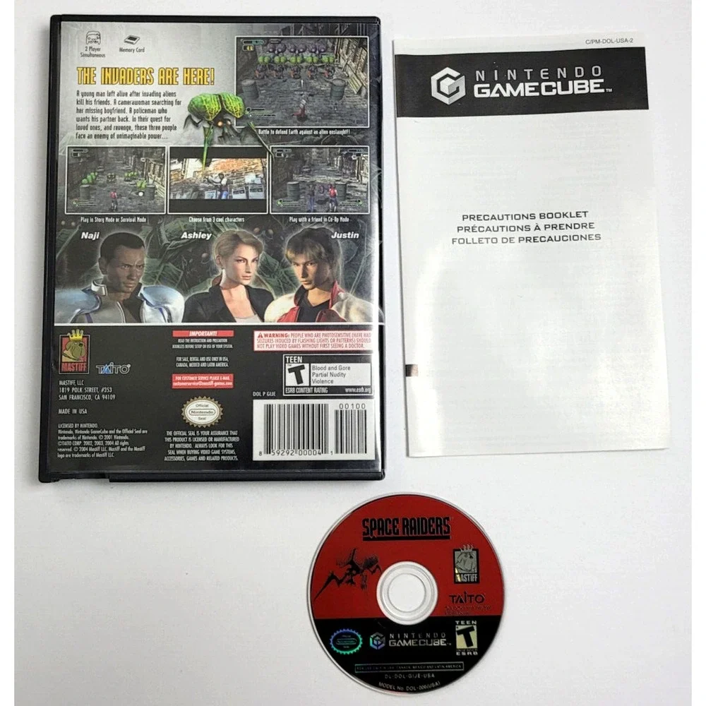 SPACE RAIDERS -  GAMECUBE GAME - GAME & CASE NINTENDO‎ GAMECUBE